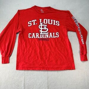 St. Louis‎ Cardinals MLB Women's Long Sleeve T-Shirt Large Red Team Tee Game Day